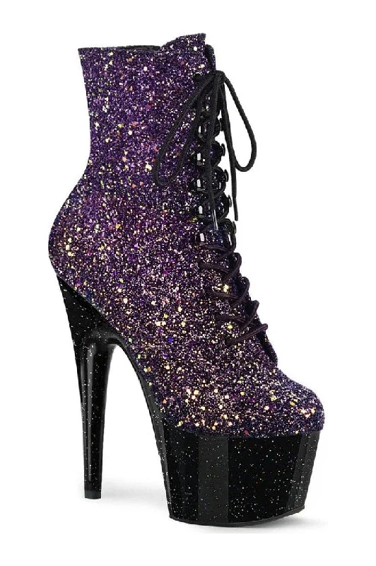 ADORE-1020OMBG Exotic Boot | Purple Glitter