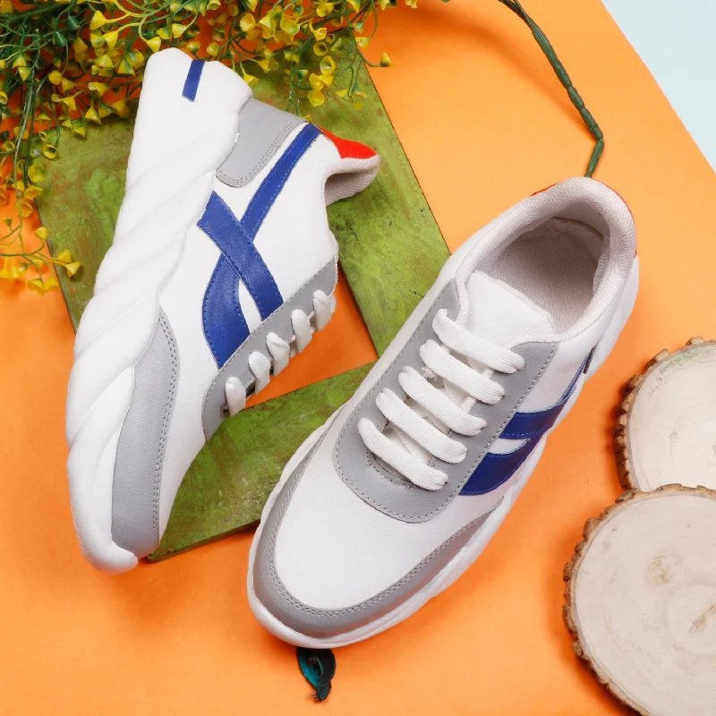 Trendy & Stylish 100% Vegan Leather Sporty Sneakers