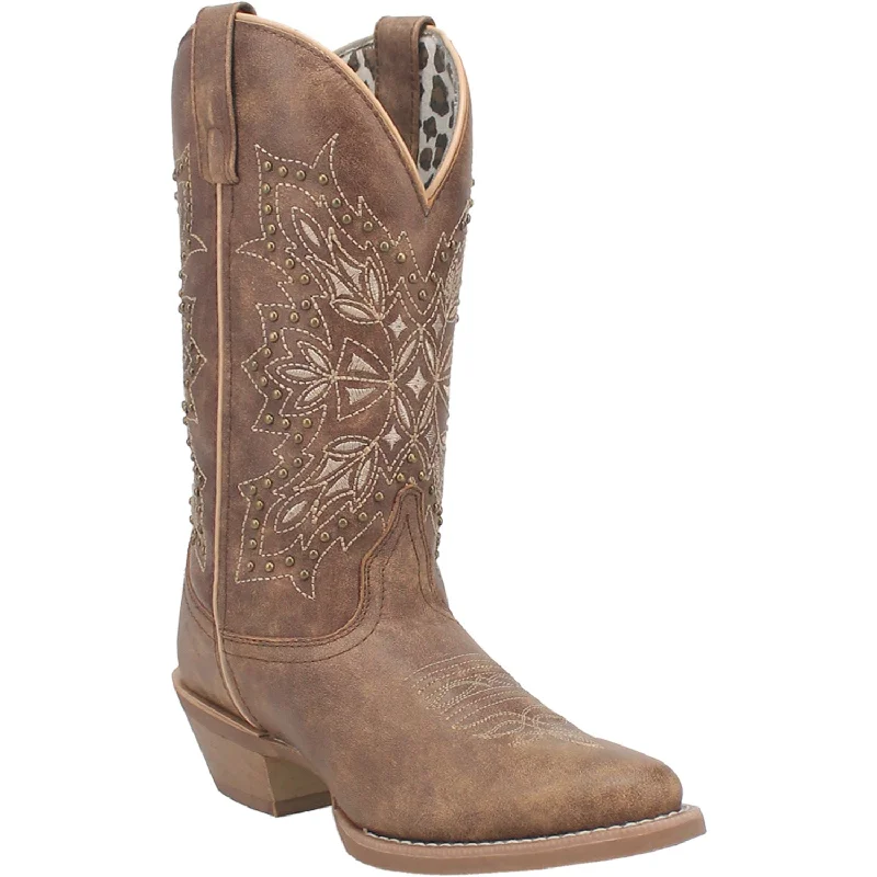 Laredo Womens Journee Brown Leather Cowboy Boots 6.5 M