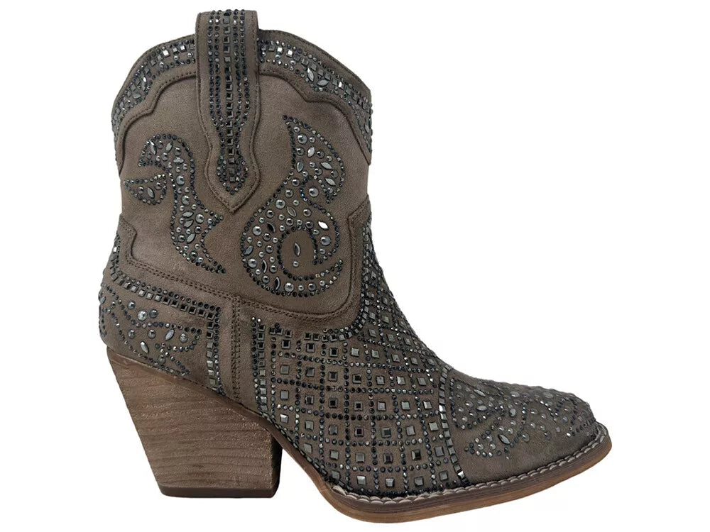 Very G Show Off Ankle Bootie-Taupe