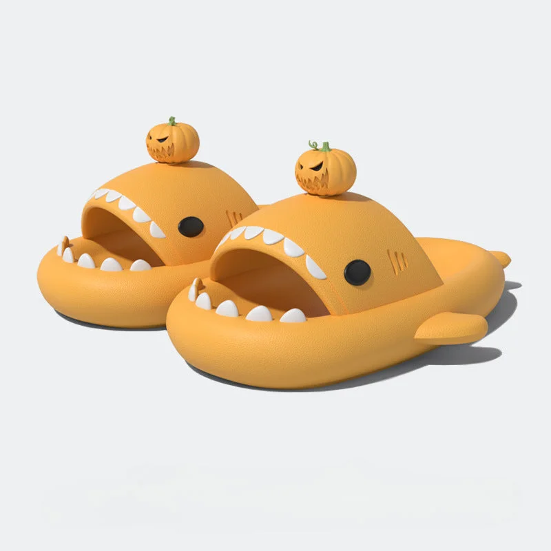 Wholesale EVA Small Pumpkin Shark Slippers