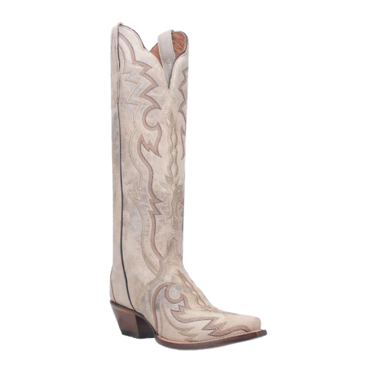 Dan Post Ladies Silvie Bone Leather Snip Toe Tall Western Boots DP4276