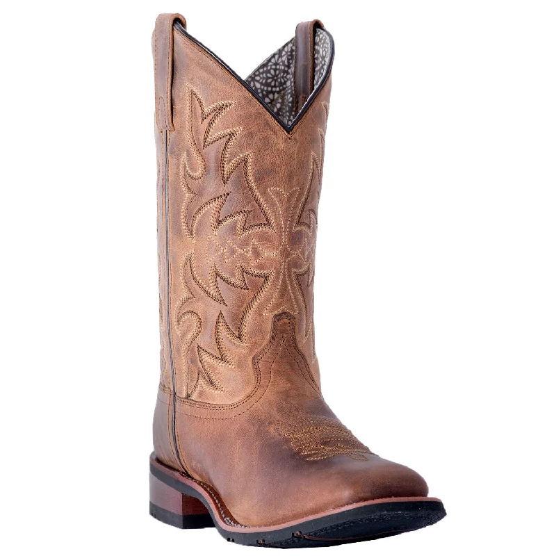 Women's Laredo 5602 11" Tan Anita Leather Wide Square Toe Boot