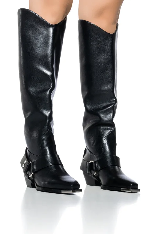 AZALEA WANG LINCOLN PARK BLACK WESTERN BOOT