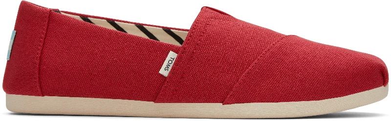 Women's Alpargata Classic - Red Canvas