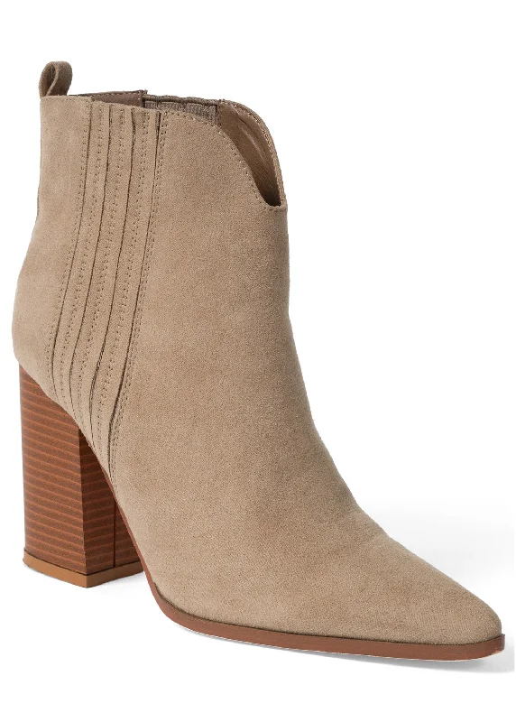 Western Booties - Natural