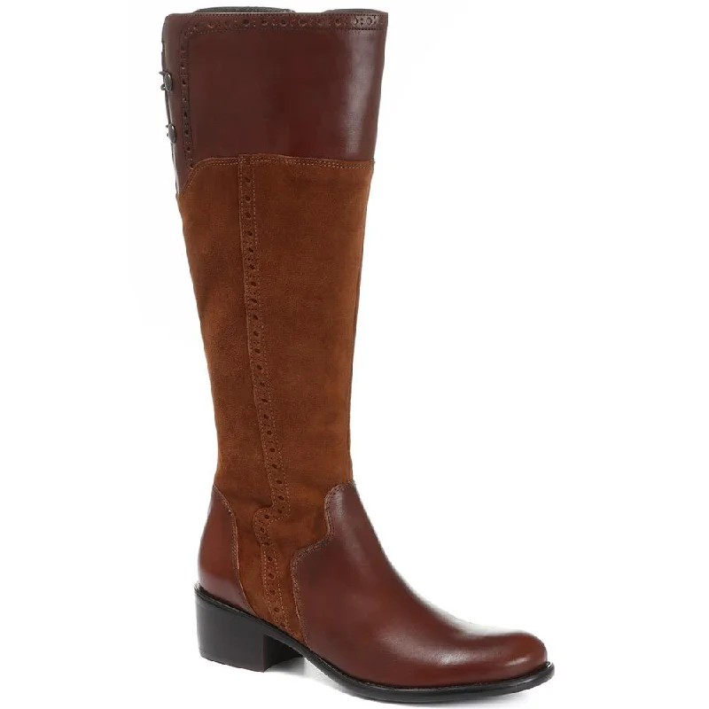 Leather Knee High Boot - CARM28503 / 313 427