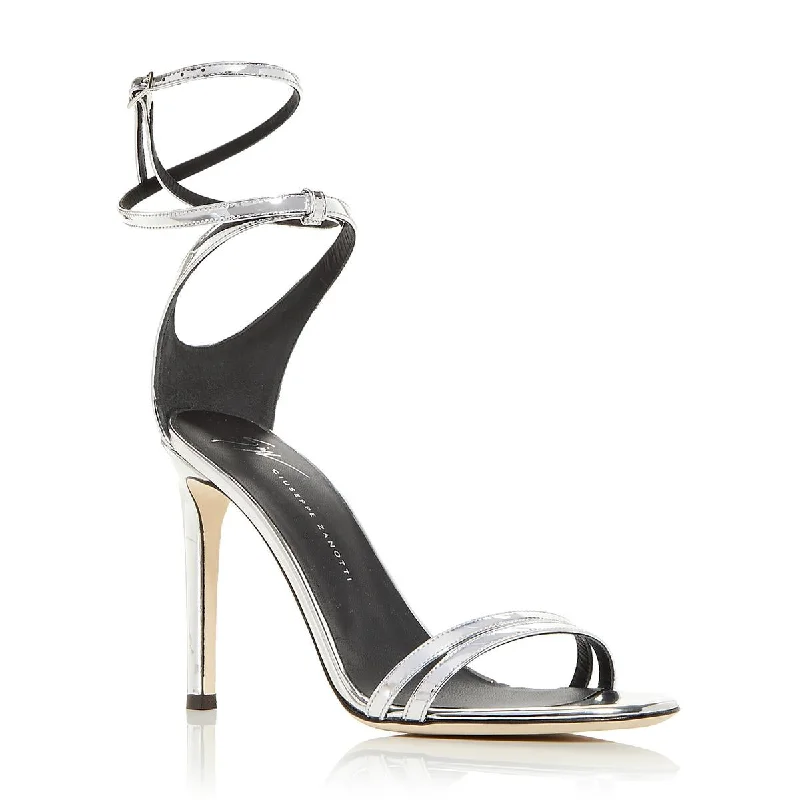 Giuseppe Zanotti Womens Basic 105 Leather Textured Dress Sandals