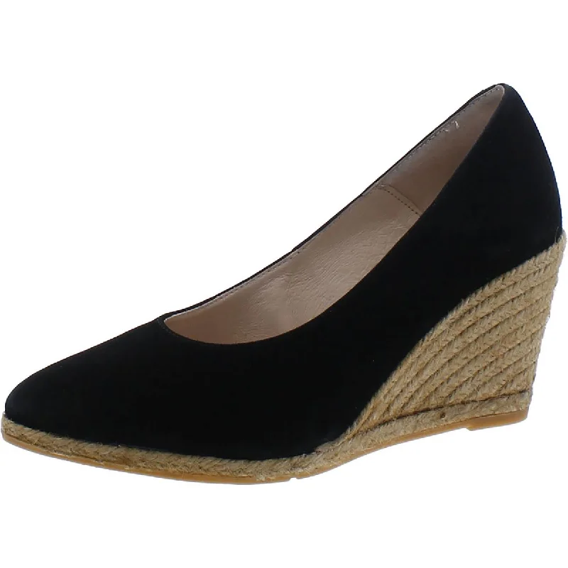 Eric Michael Womens Suede Slip-On Wedge Heels