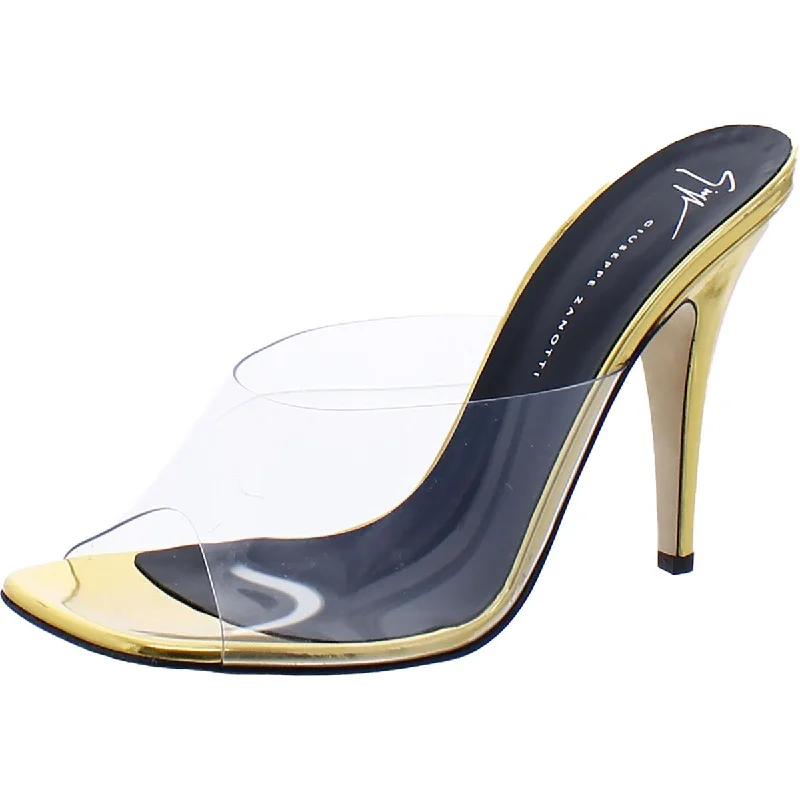 Giuseppe Zanotti Womens Curvy 105 Vinyl Open Toe Pumps