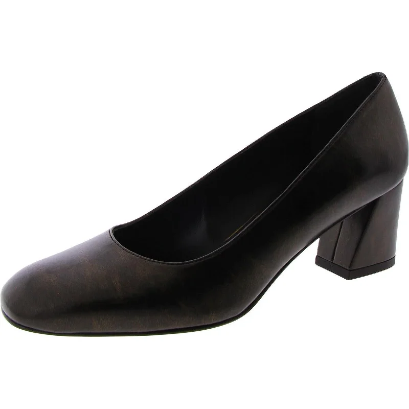 Stuart Weitzman Womens Leather Square Toe Pumps