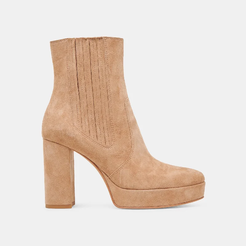 CINNY BOOTS CAMEL SUEDE